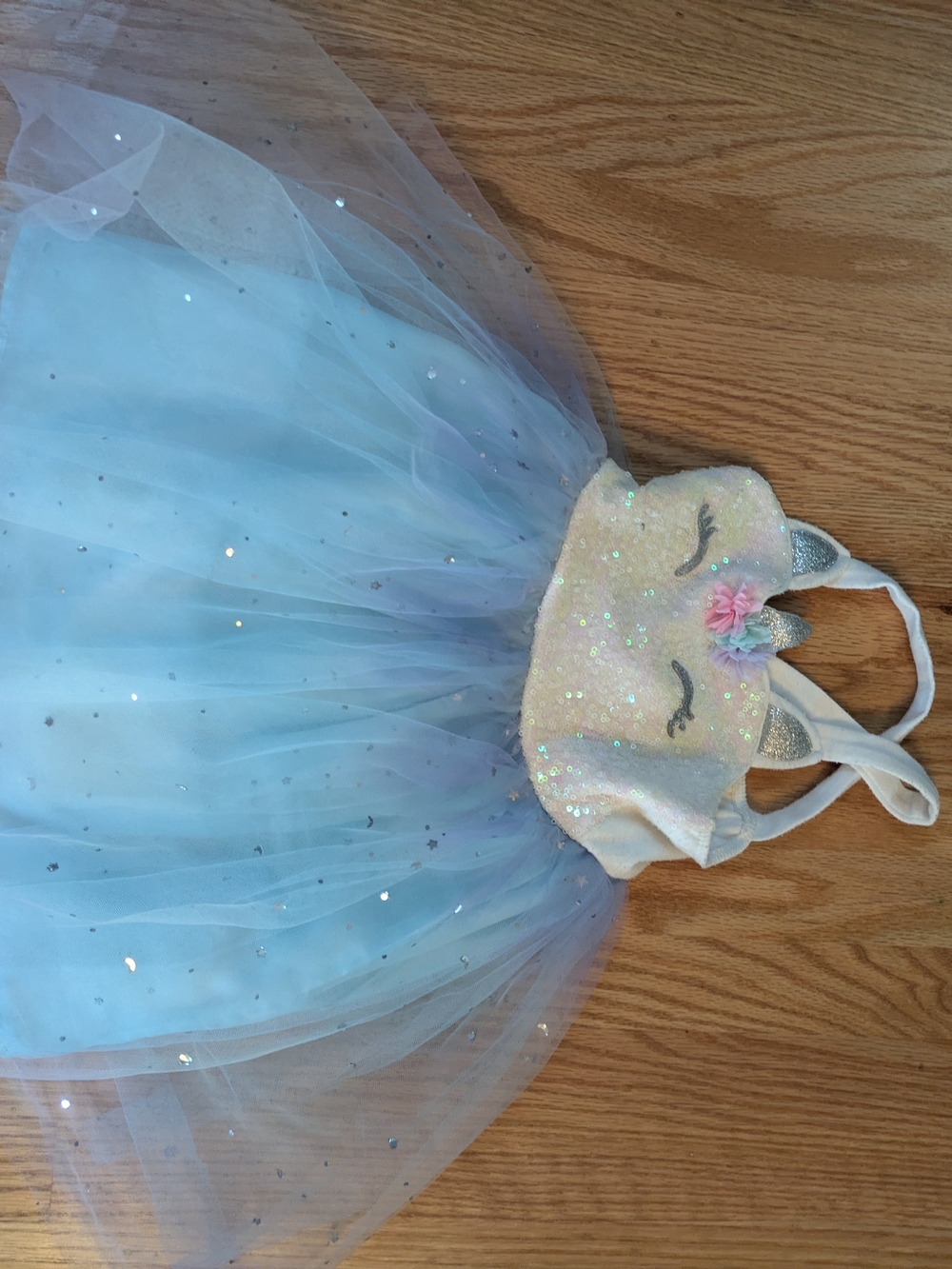 Zunie Blue and White Sparkle Unicorn Tutu Dress
